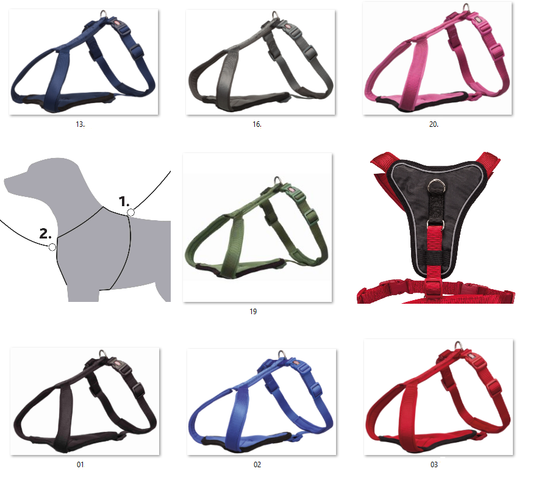 Trixie Premium Y-Geschirr  für Hunde  diverse Größen Gurtband neoprengepolstert