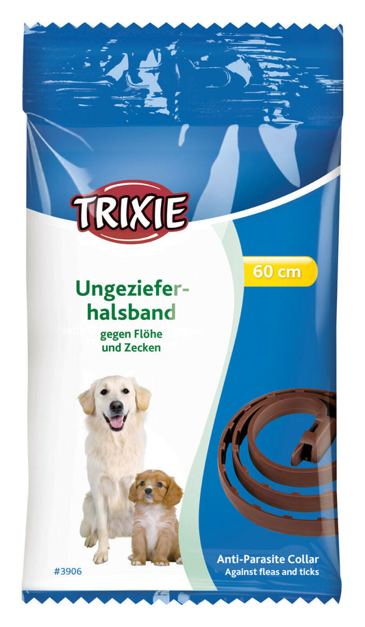 Trixie Ungezieferband für Hunde Katzen Zecken Flöhe Ungezieferhalsband Biocide