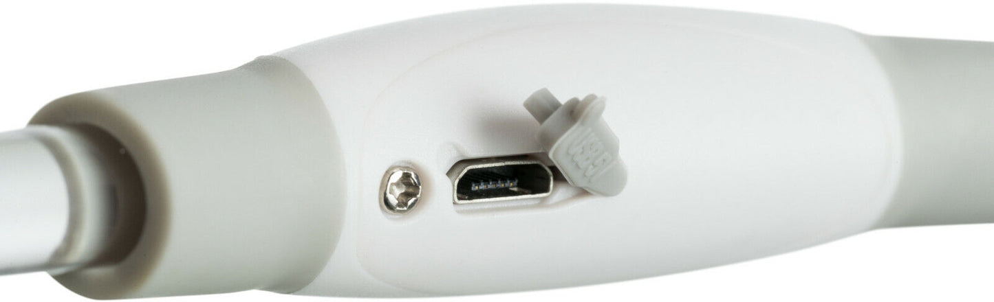 Trixie LED Leuchthalsband Leuchtring Leuchtband Light Band USB kürzbar Silikon