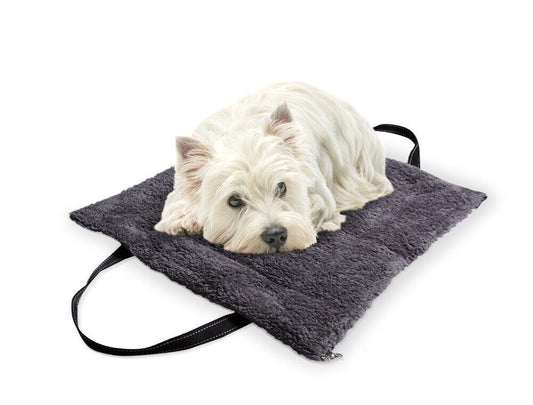 Nobby Matte Tasche eckig grau SHANTA 60 cm Mikrofaser Softplüsch Hund Katze