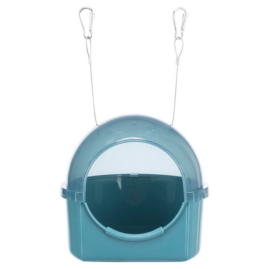 Trixie Vogel-Badehaus für Kanarien Wellensittiche blau Kunststoff Wanne Becken