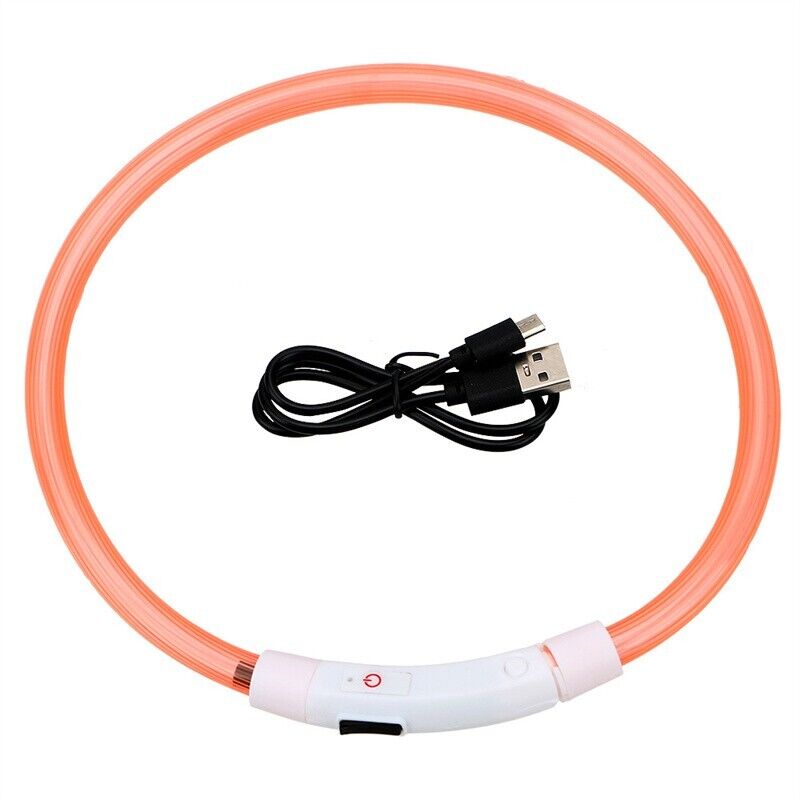 LED Leuchthalsband Leuchtring Leuchtband Light Band USB kürzbar Silikon bis 70cm