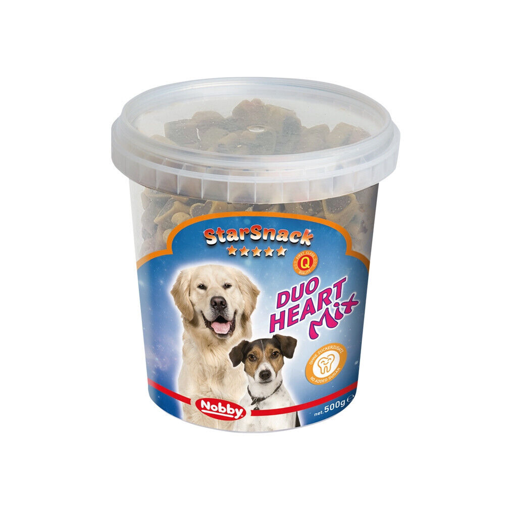 Nobby StarSnack "Duo Heart Mix"Dose 500 g Hund Dog Snack Leckerlie