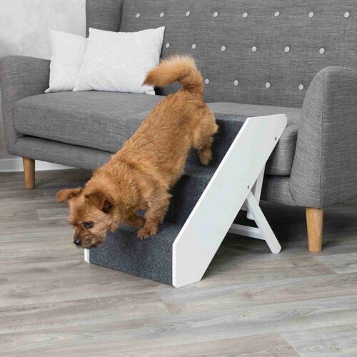 Trixie Treppe Hund Dog, höhenverstellbar, MDF 40 × 47 × 67 cm, weiß