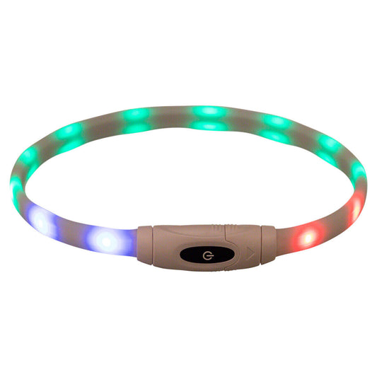 Trixie LED Leuchthalsband Leuchtring Leuchtband Light Band USB kürzbar Silikon