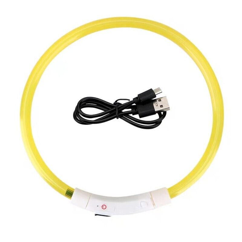 LED Leuchthalsband Leuchtring Leuchtband Light Band USB kürzbar Silikon bis 70cm