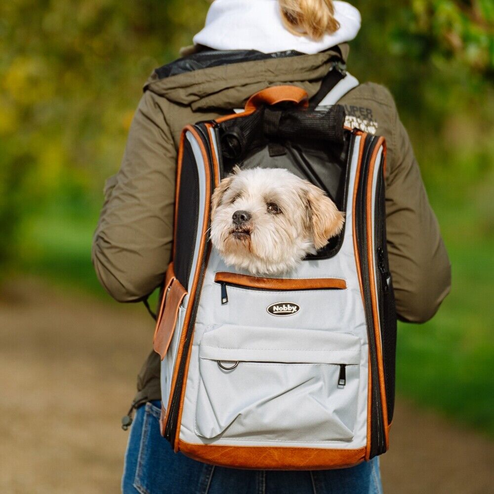 Nobby Rucksack TOMEK hellgrau 43x20x28cm bis 8kg Tragetasche Tasche Hund Katze