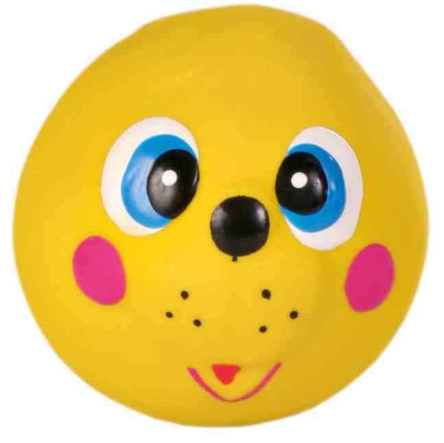 Trixie Ball Faces  6 cm Latex diverse Motive mit Stimme Hundespielzeug Balltier