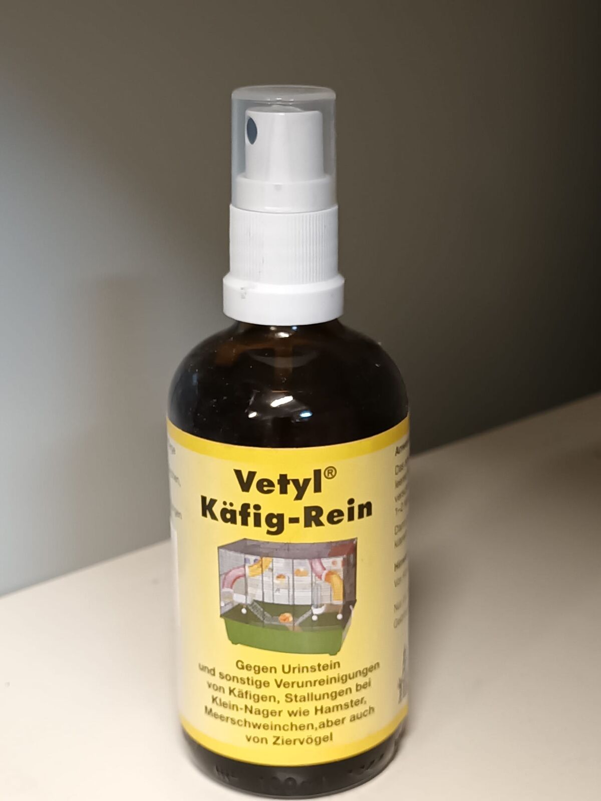 Vetyl Käfig Rein 100 ml Hunde Katze Nager Meerschweinchen Vögel Urinstein