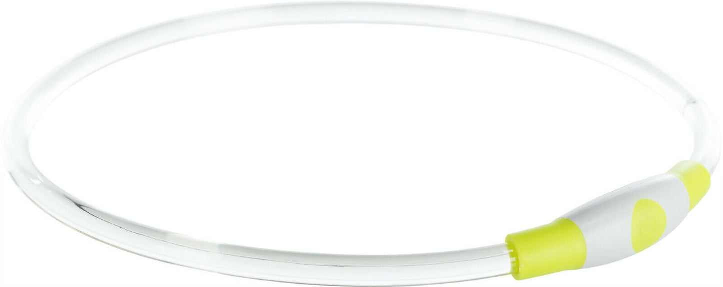 Trixie LED Leuchthalsband Leuchtring Leuchtband Light Band USB kürzbar Silikon