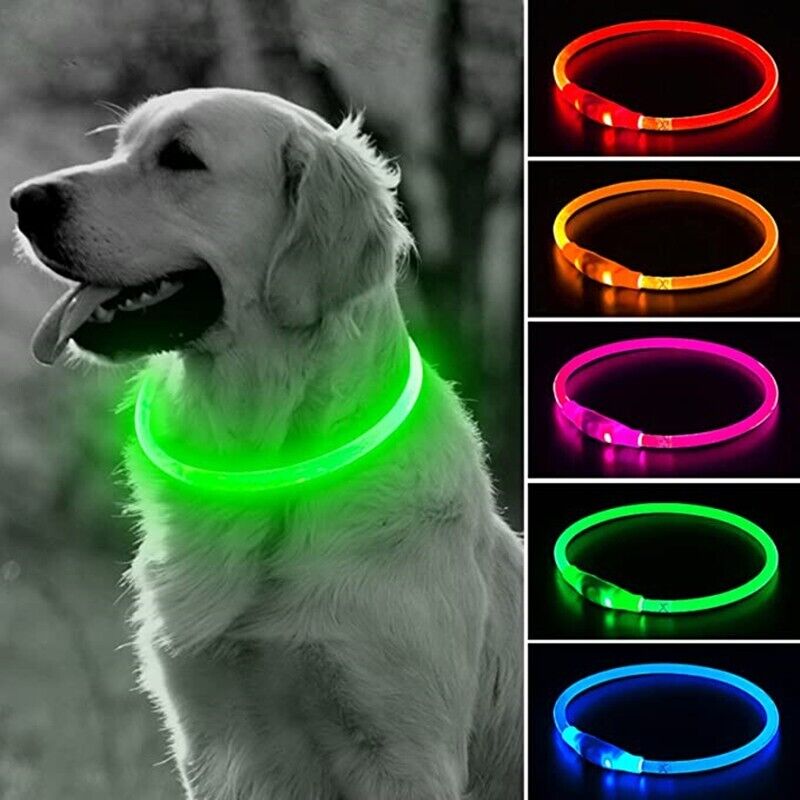LED Leuchthalsband Leuchtring Leuchtband Light Band USB kürzbar Silikon bis 70cm
