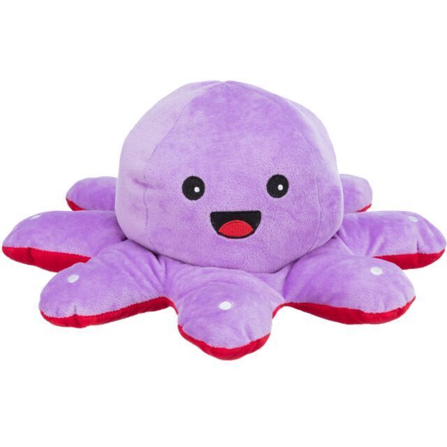 Trixie Hunde Wende-Oktopus Plüsch Stimme 19cm oder 35cm diverse Farben Spielzeug