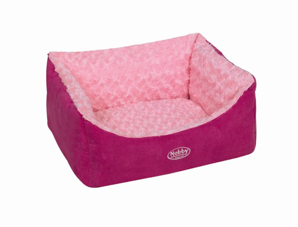 Nobby Komfort Bett eckig "ARUSHA"pink 45 x 40 x 18 cm Hund Körbchen