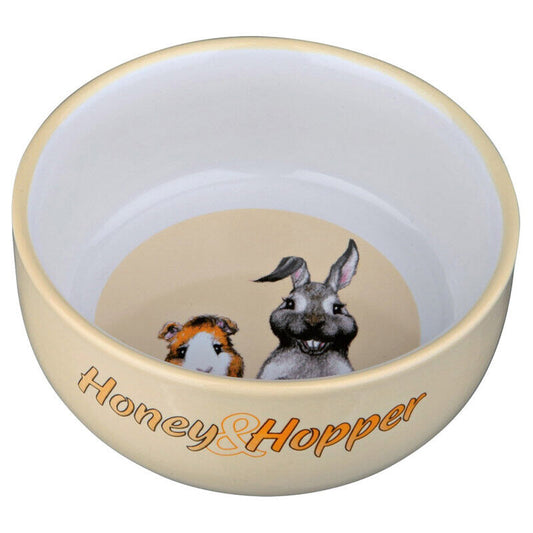 Trixie Honey & Hopper Keramiknapf, 11 cm 250 ml Nager Kanninchen Meerschweinchen