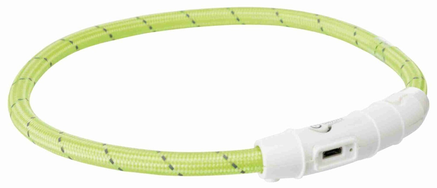 Leuchthalsband LED-USB Trixie Flash Hund Leuchtschlauch Hundehalsband USB