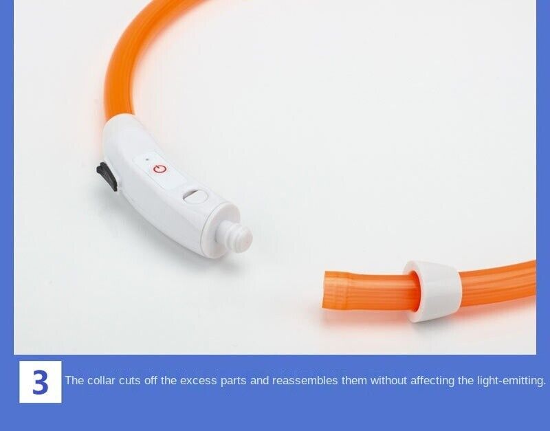 LED Leuchthalsband Leuchtring Leuchtband Light Band USB kürzbar Silikon bis 70cm