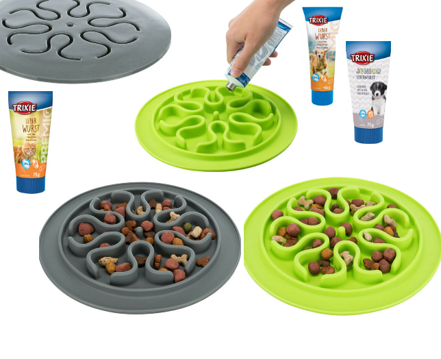 Trixie Futtermatte Slow Feed Hund Katze Dog Anti Schling Slow Feeder Futter