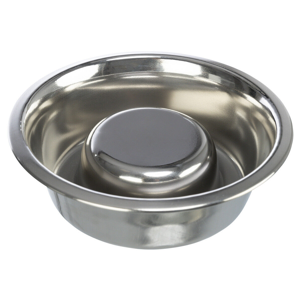 Trixie Slow Feeding Anti-Schling Hunde Edelstahlnapf, 3 Größen Napf Essen