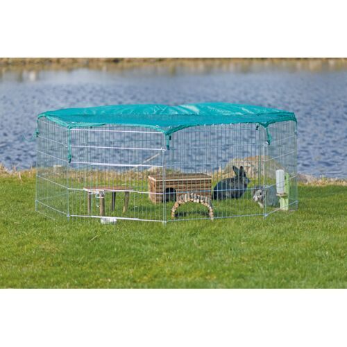 natura Freilaufgehege mit Schutznetz Metall 210 × 75 cm Merschweinchen Kaninchen