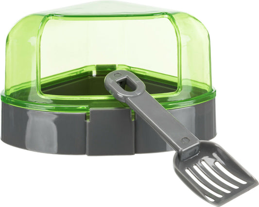 Nager Hamster Mäuse Klo Eck Toilette mit Dach WC Einstreu