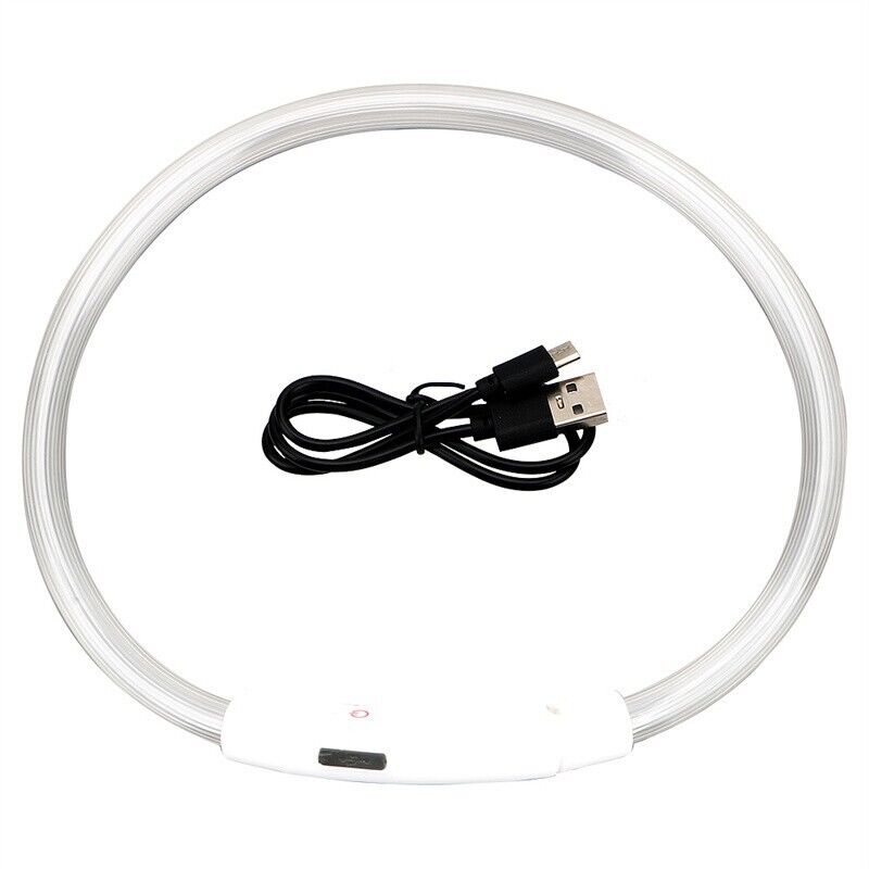 LED Leuchthalsband Leuchtring Leuchtband Light Band USB kürzbar Silikon bis 70cm