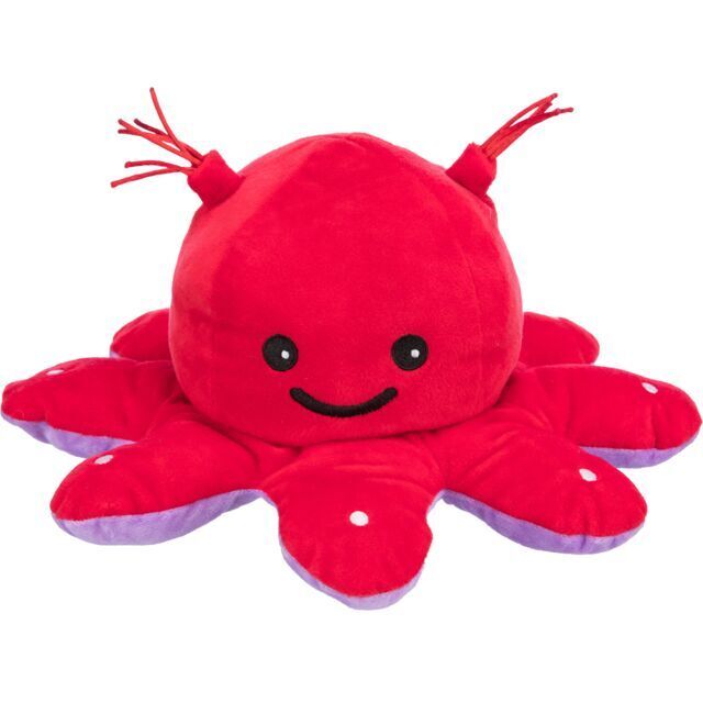 Trixie Hunde Wende-Oktopus Plüsch Stimme 19cm oder 35cm diverse Farben Spielzeug