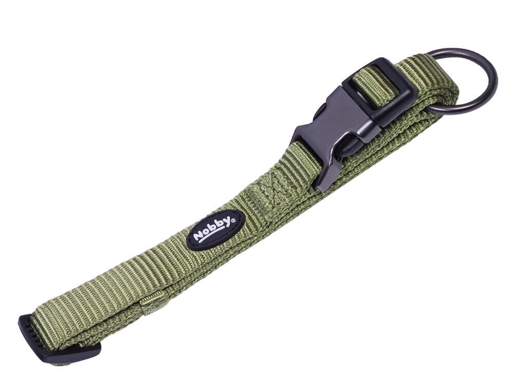 Nobby Halsband "Classic Comfort"  Hund Dog Nylon lindgrün; L: 50-65 cm; B: 25 mm