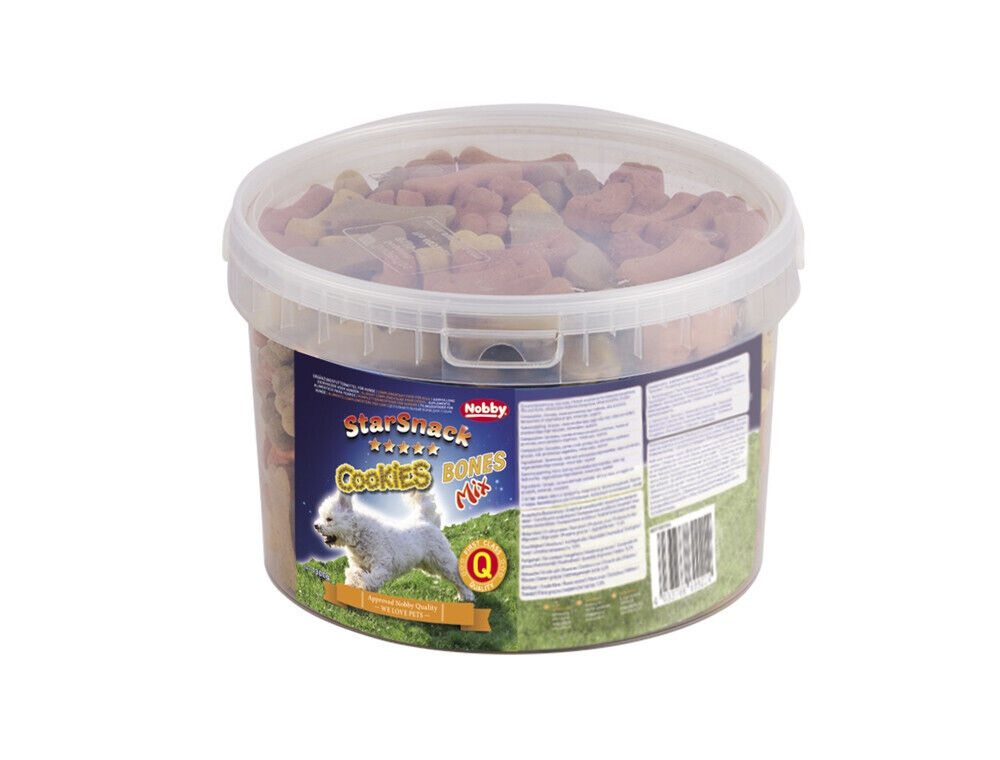 Nobby StarSnack Cookies "Bones Mix"Eimer 1,3 kg Hund Dog Snack leckerlie