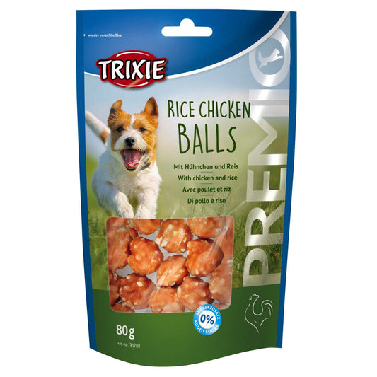 Trixie Premio Rice Chicken Balls 80 g, Hundesnack Hund dog Leckerlie Belohung