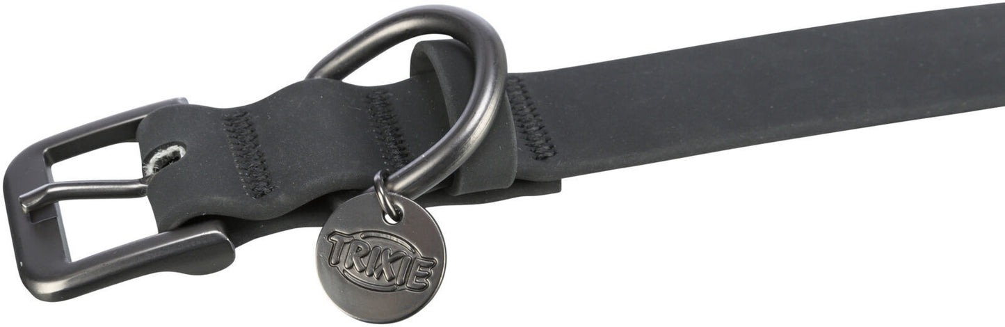 Trixie CityStyle Halsband Hund Dog Gurtband PVC-Ummantelung schwarz