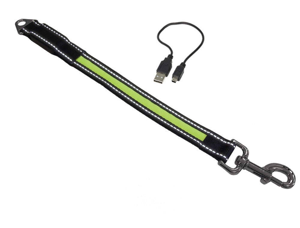 Nobby LED Leinenverlängerung  FLASH  gelb L: 38 cm; B: 25 mm Hund Dog Leine