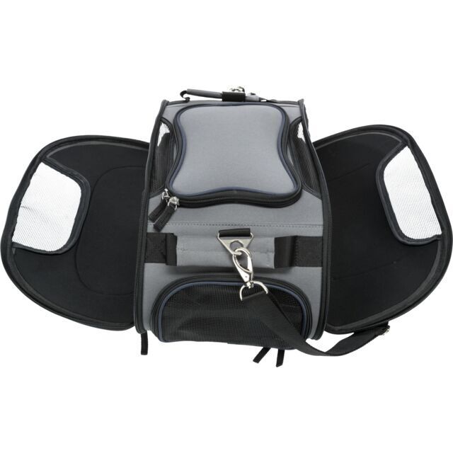 Trixie Airline Tasche Wings grau blau bis 20kg Flugreisetasche Hund Urlaub