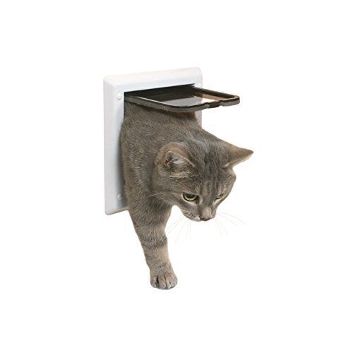 Trixie 2-Wege Freilauftür, 38601 weiß weiß Kartenklappe Katzentür