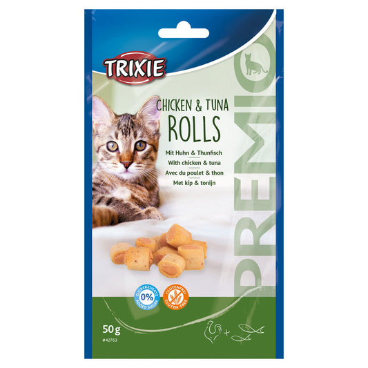 Trixie Premio Chicken & Tuna Rolls 50 g, Katzensnack