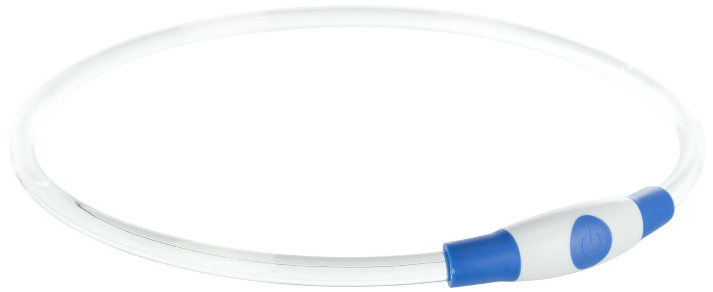Trixie LED Leuchthalsband Leuchtring Leuchtband Light Band USB kürzbar Silikon