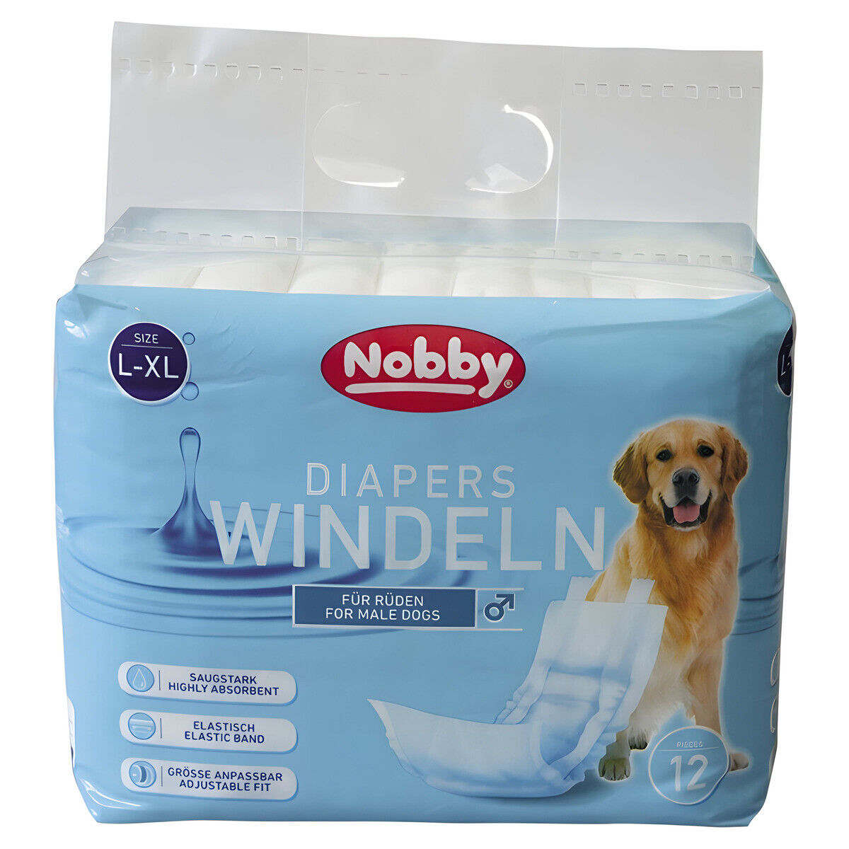 Nobby Windeln 12 St. für Rüden diverse Größen Hundepflege Hygiene Hund