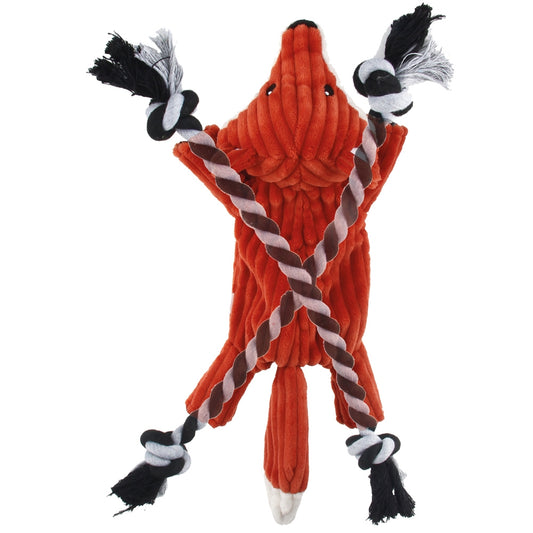 Nobby Plüschtier mit Seil Fuchs 38 cm quietschend Hundespielzeug Spielzeug Hund