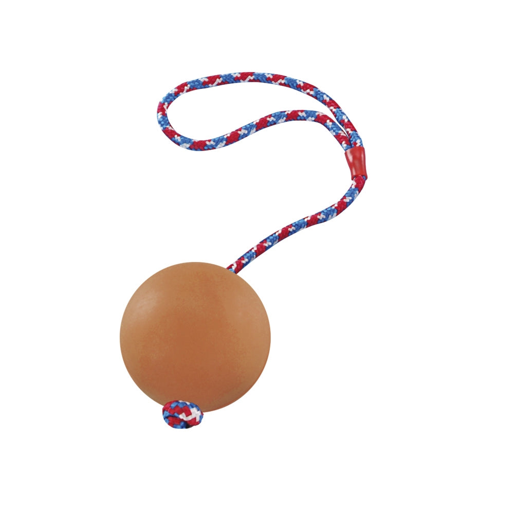 Nobby Vollgummi Ball mit Seil Hundespielzeug Spielzeug Hund