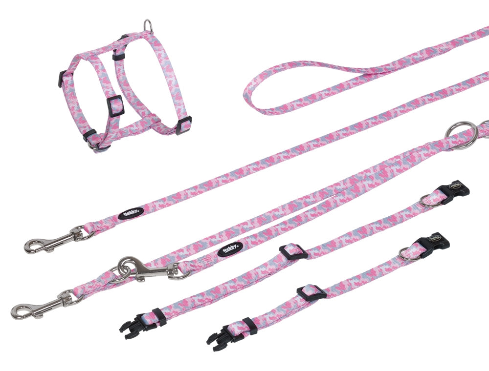 Nobby CAMOUFLAGE Flecktarn Brustgeschirr Leine Halsband für Welpen kleine Hunde