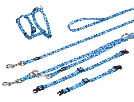 Nobby CAMOUFLAGE Flecktarn Brustgeschirr Leine Halsband für Welpen kleine Hunde