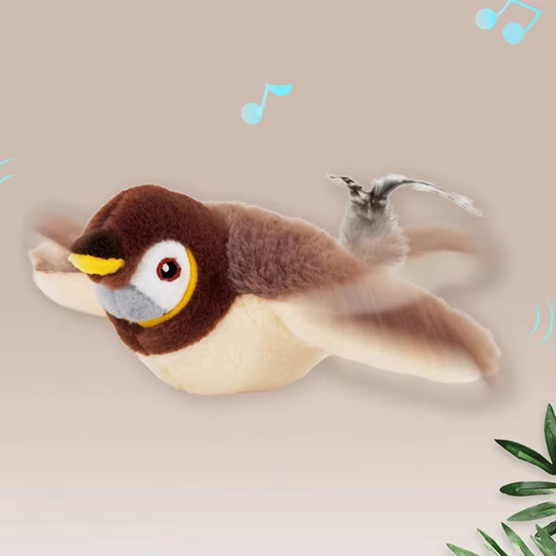 Katzenspielzeug Vogel Simuliertes Zwitscherndes, Selbstbeschäftigung Bird Cat Toy Interaktives Katzenspielzeug Elektrisch Vogel,Flapping Bird Cat Toy