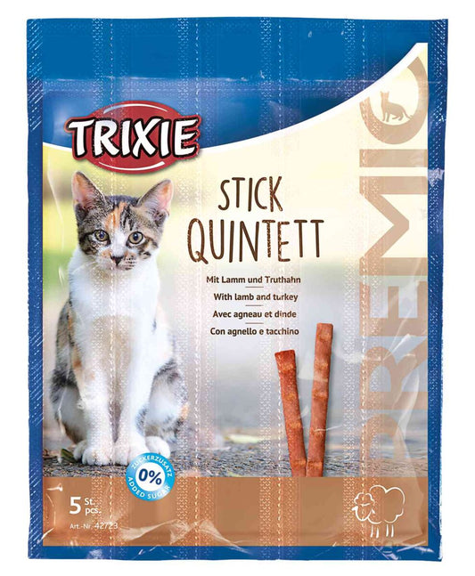 Trixie Premio Stick Quintett Lamm & Truthahn/ Geflügel & Leber oder Lachs/Forelle 20 g Cat Katze Snack Leckerli