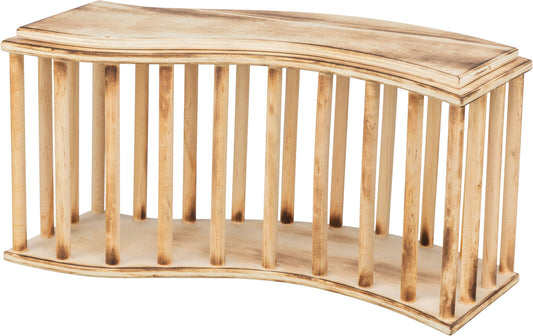 Trixie Heuraufe Futterspender Holz geflammt mit Deckel Meerschweinchen Kaninchen