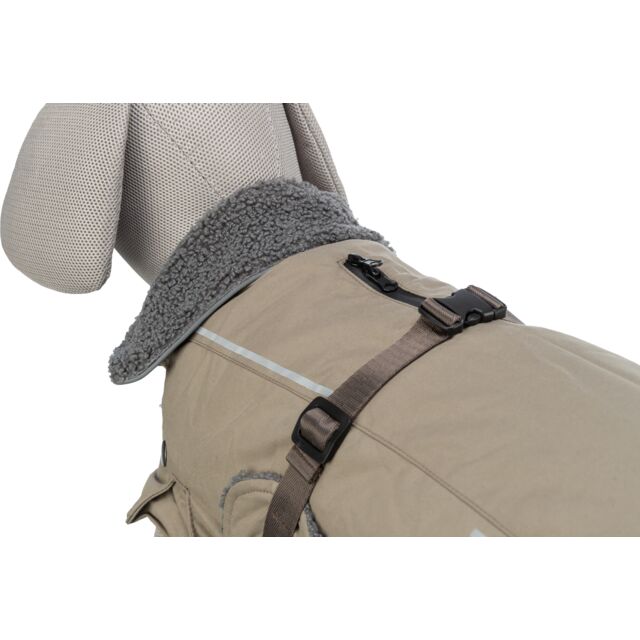 Trixie Mantel Wintermantel Rouen Hundemantel wattiert gesteppt 2 in 1 sand