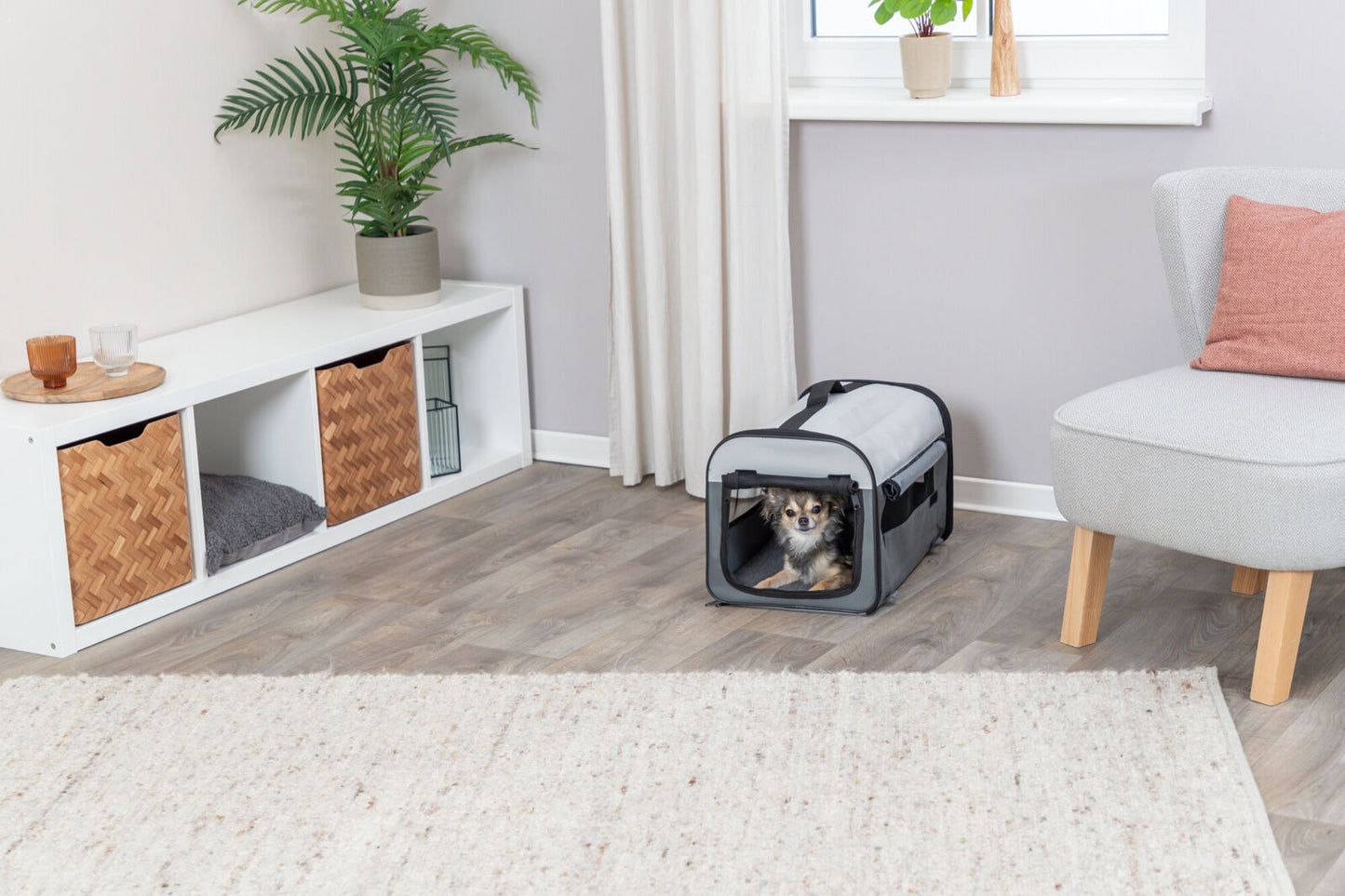 Trixie Mobile Kennel Basic dunkelgrau/hellgrau, diverse Größen Draußen und Drinnen