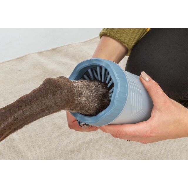Trixie Pfotenreiniger blau für Hunde, spülmaschinengeeignet