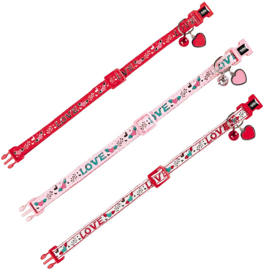Nobby Katzenhalsband LOVE Liebe rot pink weiß-rot Katze Cat Halsband