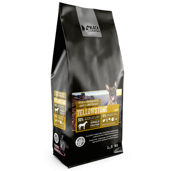 BLACK CANYON Yellowstone - Pferd und Süsskartoffel 14 kg /5 kg / 1,5 kg