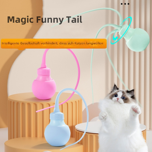 Magic Tail Silikon Interaktives Katzen Spielzeug Maus Schwanz Spielzeug Ball