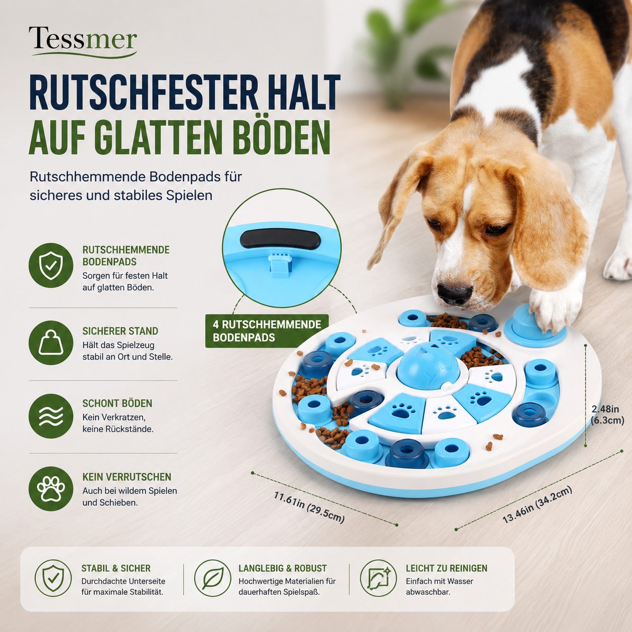 Tessmer Hunde Intelligenzspielzeug Slow Feeder Futterspiel Beschäftigung 35cm